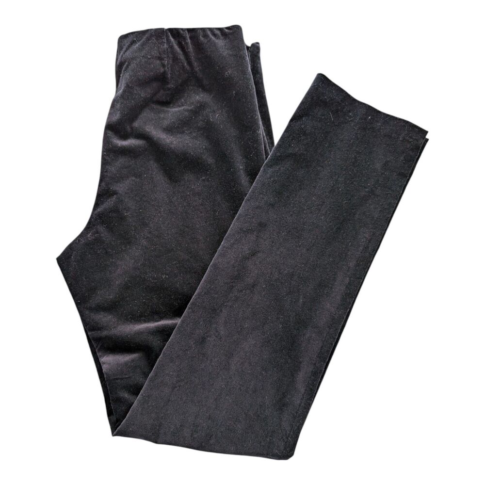 Sophie Max By Max Studio Velvet Pants Size 4 Elastic Waist Side Zip Black New